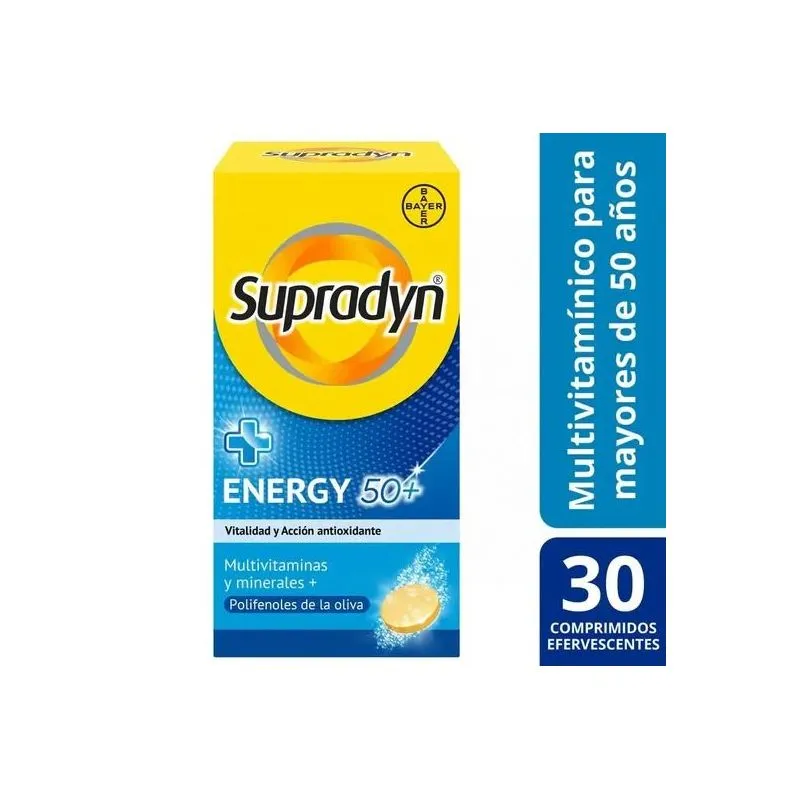 Bayer Supradyn Energy 50+ 30 Comprimidos Efervescentes