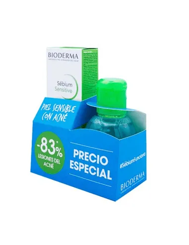 BIODERMA SEBIUM SENSITIVE CREMA 30 ML + SEBIUM H2O AGUA MICELAR 100 ML PACK