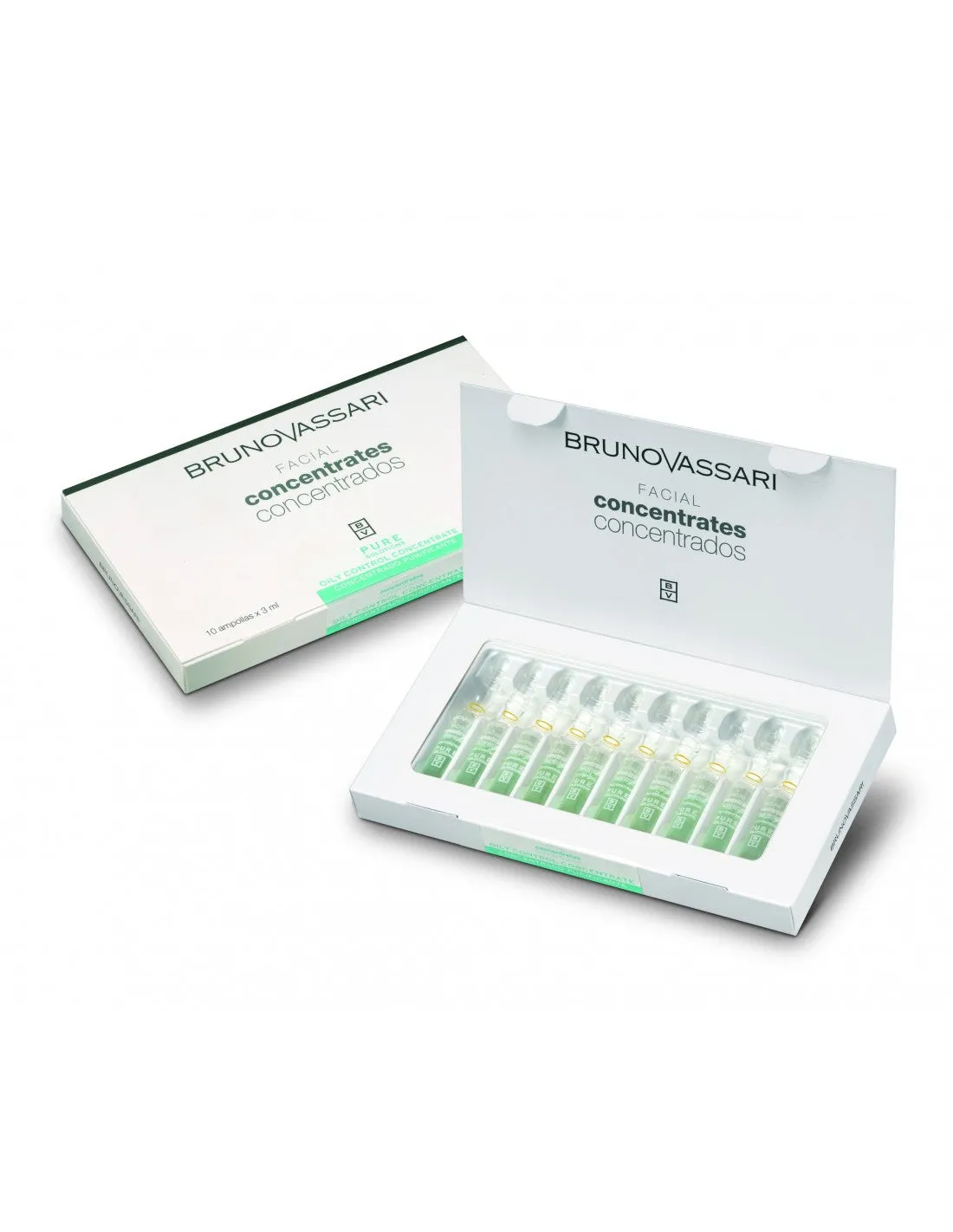 Set Bruno Vassari Pure Solutions Niacinamide Purifying Vials Treatment Serum For Oily Skin For Face For Women 10 pieces 3 ml