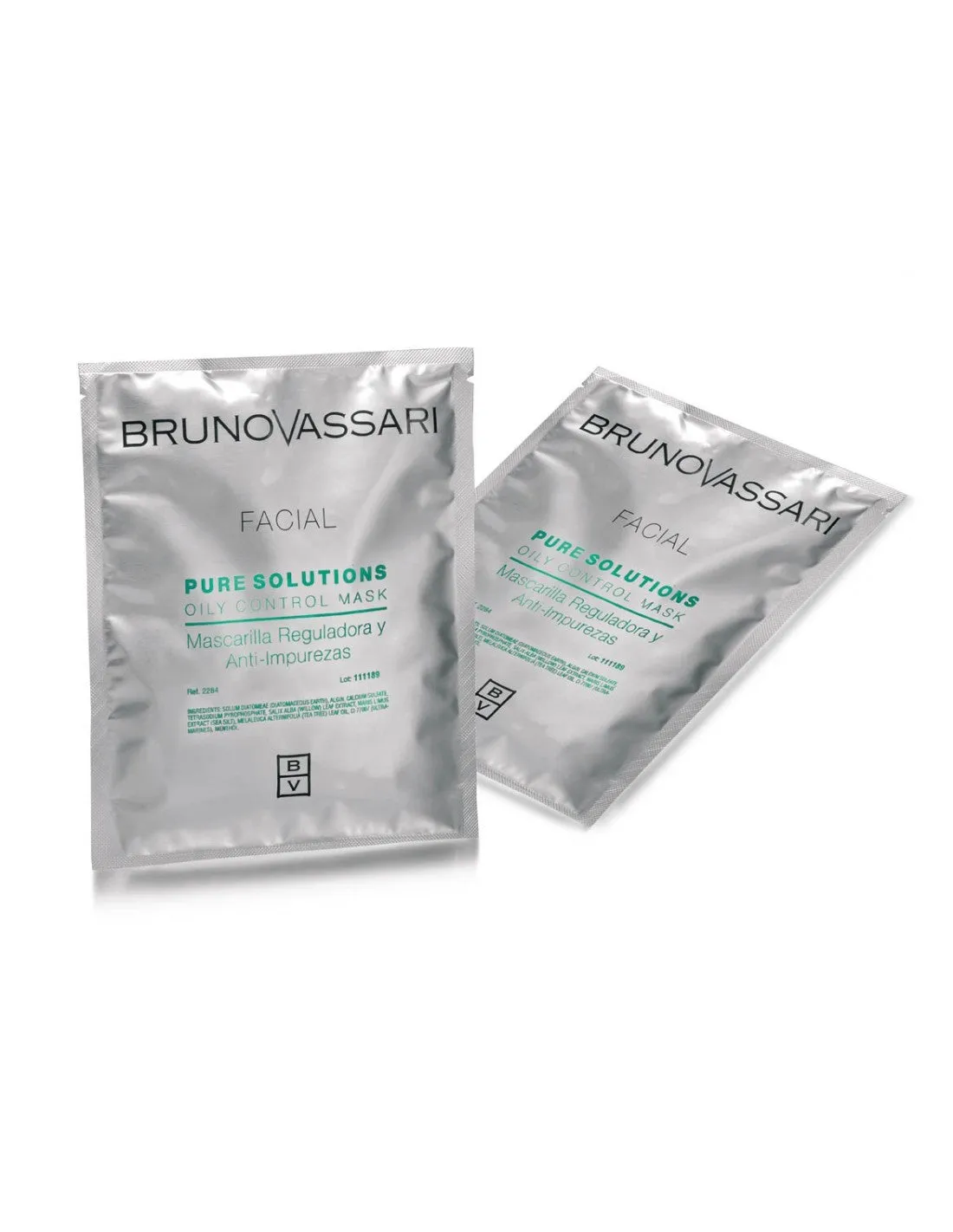 Set Bruno Vassari Pure Solutions Tea Tree Oil Eliminates Impurities Maschera Peel-Off Face 6 pieces 30 g