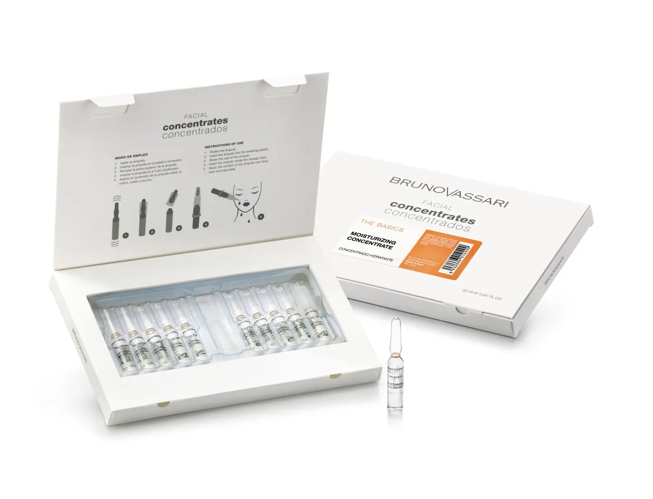 Set Bruno Vassari The Basics Salicylic Acid Moisturizing Concentrate Face 10 pieces 2 ml