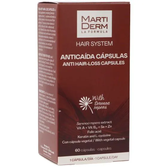Martiderm 60 Cápsulas Anticaída Hair System