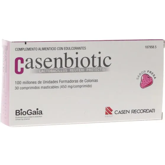 Casenbiotic Comprimidos Sabor fresa 30 Comprimidos