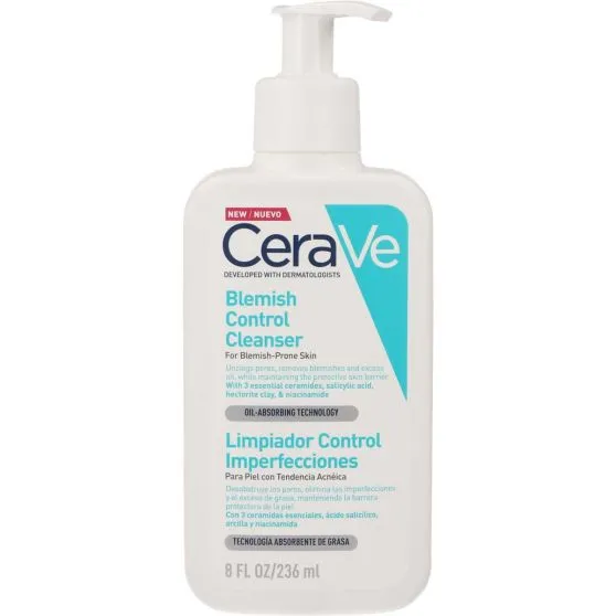 Cerave Limpiador Control Imperfecciones para piel acnéica 236 ml