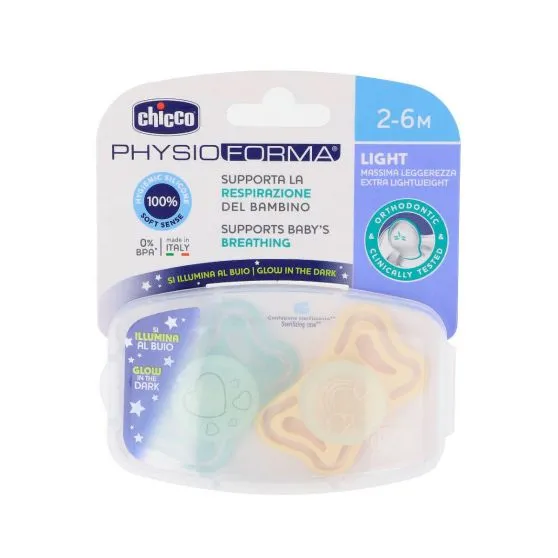 Chicco Chupetes PhysioForma Light Night 2-6 Meses