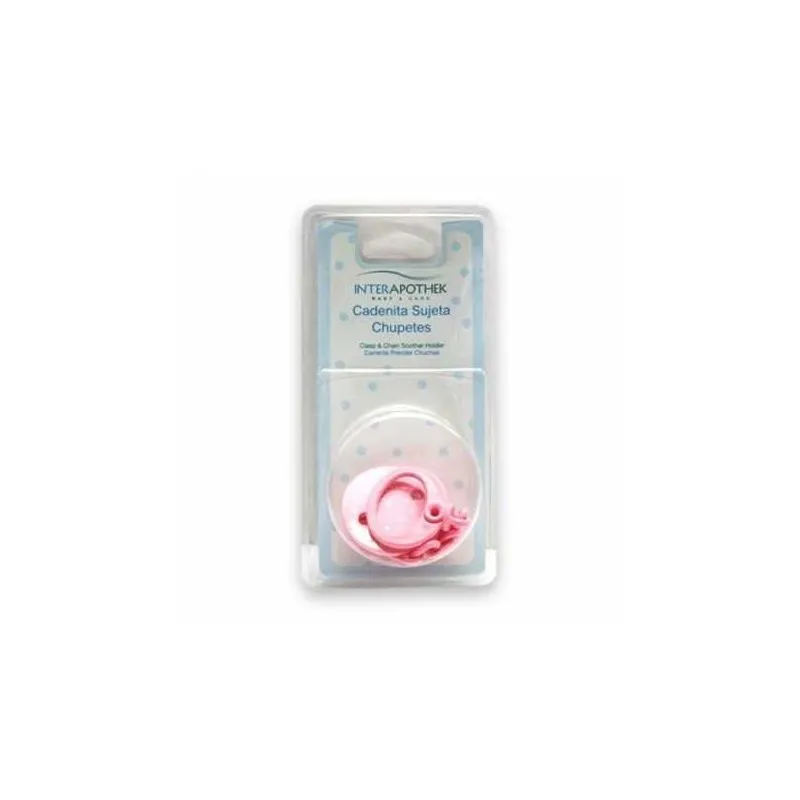 Cadena Sujeta Chupetes Rosa Interapothek