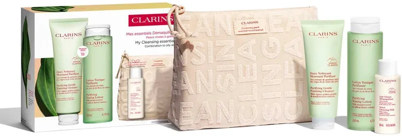 Clarins Cleansing Essentials Gift Set for Combination and Oily Skin
