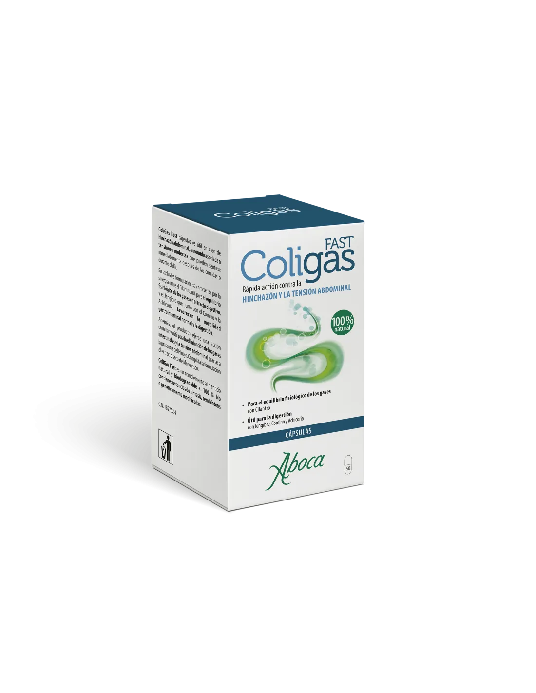 ABOCA Coligas Fast Gases, Hinchazón 50 Cápsulas