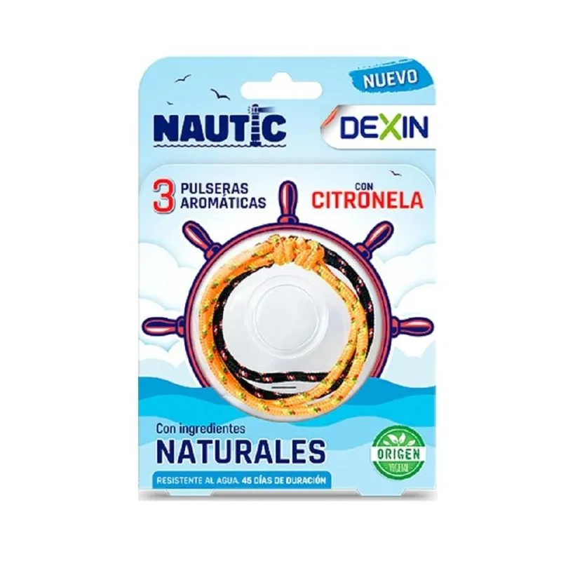 Dexin Nautic Pulsera Aromática con Citronela 3 Unidades
