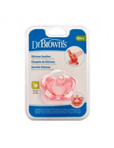 DR BROWN S CHUPETE SILICONA ROSA 0- 6 M