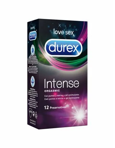 DUREX PRESERVATIVO INTENSE ORGASMO 12 UNIDADES.