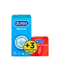 Durex Preservativos Natural Plus 12 unidades Regalo 3 sensitivos