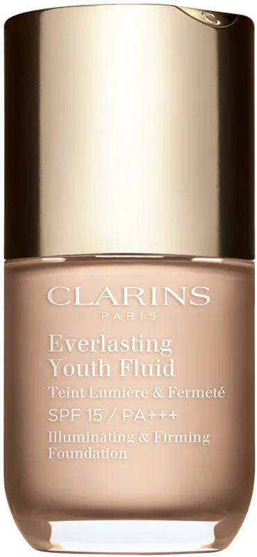 Clarins Everlasting Youth Illuminating foundation fluid SPF 15 color 100 Lily 30 ml