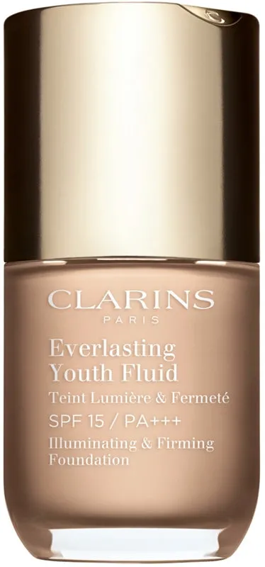 Clarins Everlasting Youth Illuminating foundation fluid SPF 15 color 102.5 Porcelain 30 ml