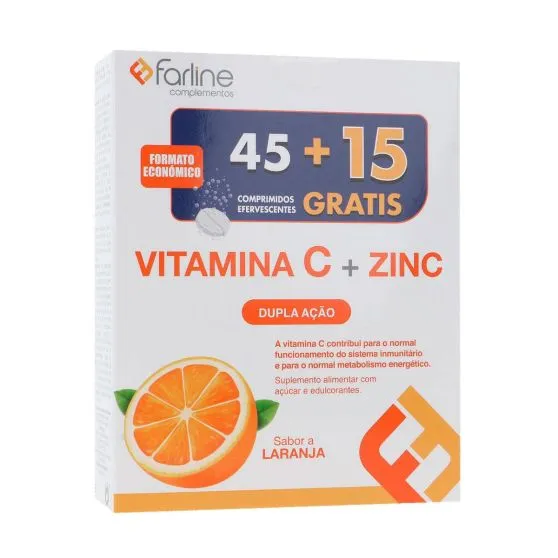Farline Vitamina C + Zinc Comprimidos Efervescentes