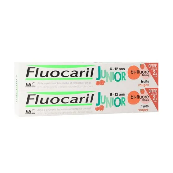 Fluocaril Junior Pasta Dentífrica 6-12 Años Duplo Sabor Frutos Rojos