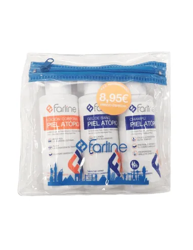 FARILINE NECESER PIEL ATÓPICA LOCIÓN CORPORAL 100 ML + GEL BAÑO 100 ML + CHAMPÚ 100 ML