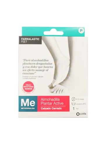FARMALASTIC FEET ALMOHADILLA PLANTAR ACTIVE TALLA PEQUEÑA 1 PAR