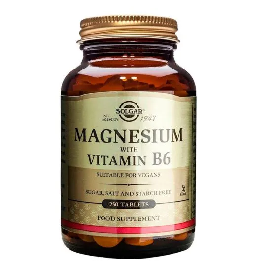 Solgar - Magnesio con Vitamina B6 - 100 Comprimidos