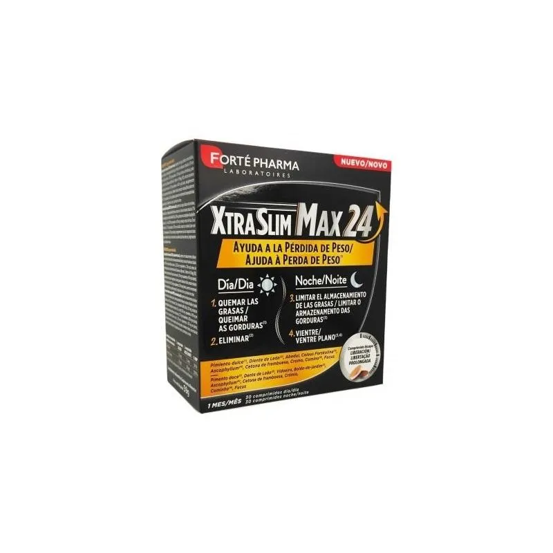 Forte Pharma Xtraslim Max 24 30 Comprimidos Día + 30 Comprimidos Noche