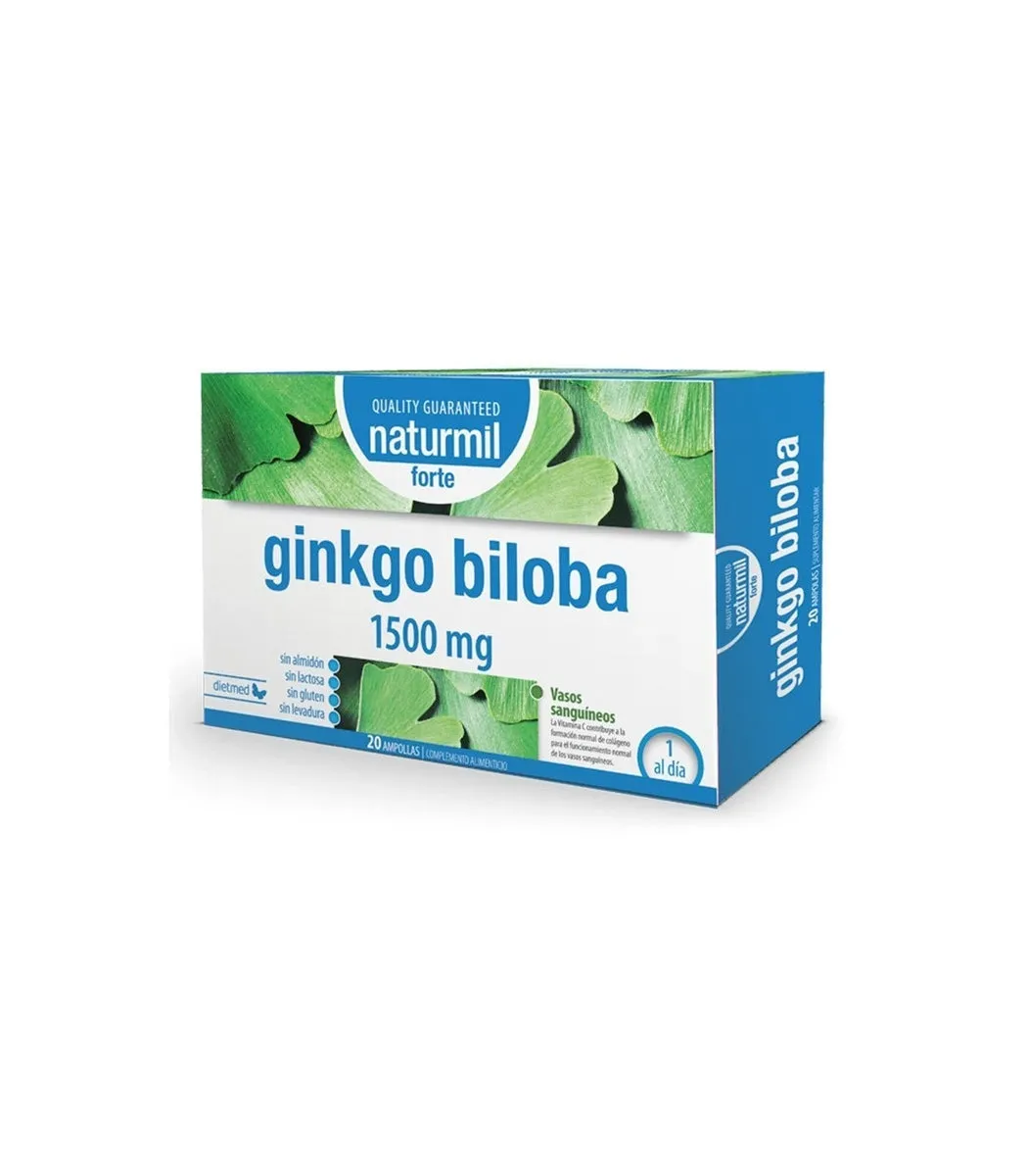 Ginkgo Biloba Forte 1500 Mg (20 amp) Naturmil - Dietmed