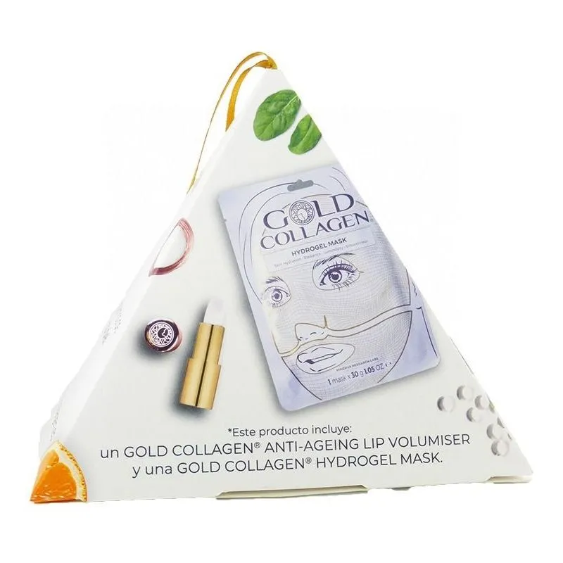 Gold Collagen Pack Anti-Ageing Lip Volumiser + Gold Collagen Hydrogel Mask