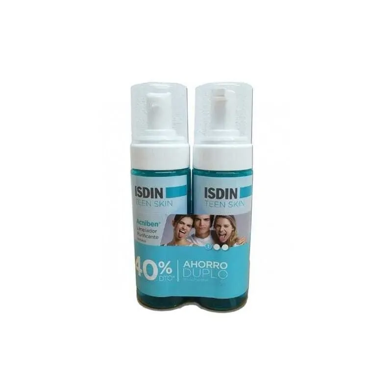 Isdin Acniben Limpiador Purificante Espuma Teen Skin 2 x 150ml