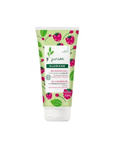 KLORANE JUNIOR GEL DUCHA 2 EN 1 CABELLO Y CUERPO FRAMBUESA 200 ML