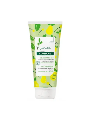 KLORANE JUNIOR GEL DUCHA 2 EN 1 CUERPO Y CABELLO AROMA PERA 200 ML