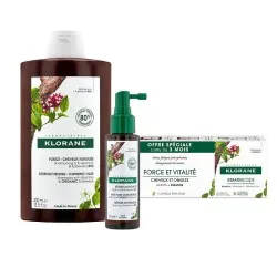 Klorane Rutina Anticaida Quinina Completa Champú 400ml + Sérum 100ml + 90 Cápsulas Anticaída