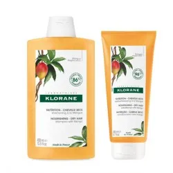 Klorane Rutina Hidratante Champú Mango 400ml + Acondicionador Mango 200ml