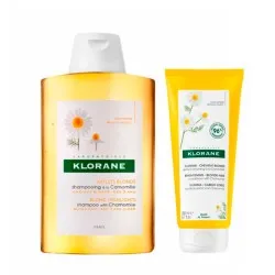 Klorane Rutina Cabello Rubio Champú Camomila 400ml + Acondicionador Camomila 200ml