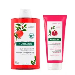 Klorane Rutina Cabello Teñido Champú Granada 400ml + Acondicionador Granada 200ml