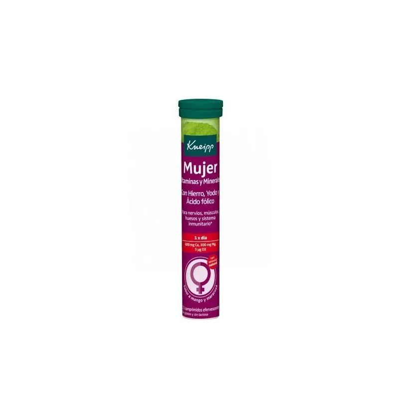 Kneipp Mujer Vitaminas y Minerales Sabor mango y Maracuyá 15 Comprimidos