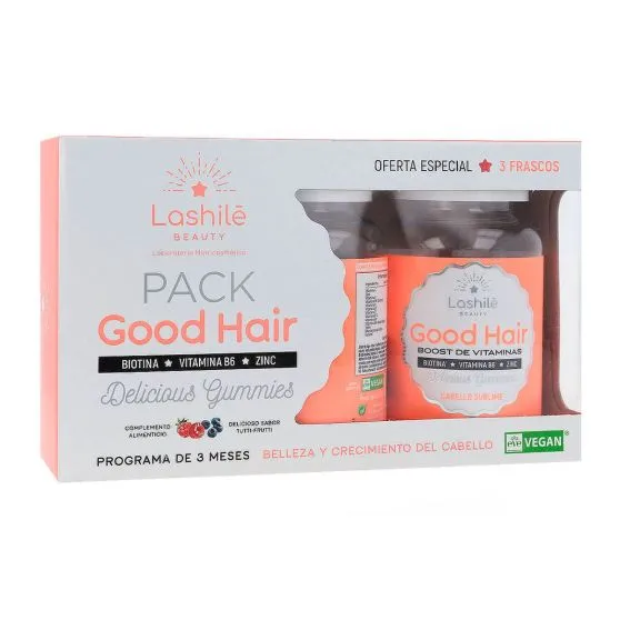 Lashile Good Hair Vitaminas Pack 3 Frascos
