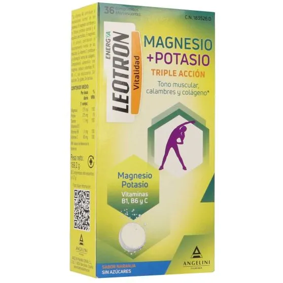 Leotron Potasio Triple Acción 36 Comprimidos efervescentes