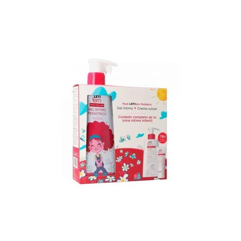 Letifem Pack Gel Intimo Pediátrico 250 Ml + Crema Vulvar 30 Ml