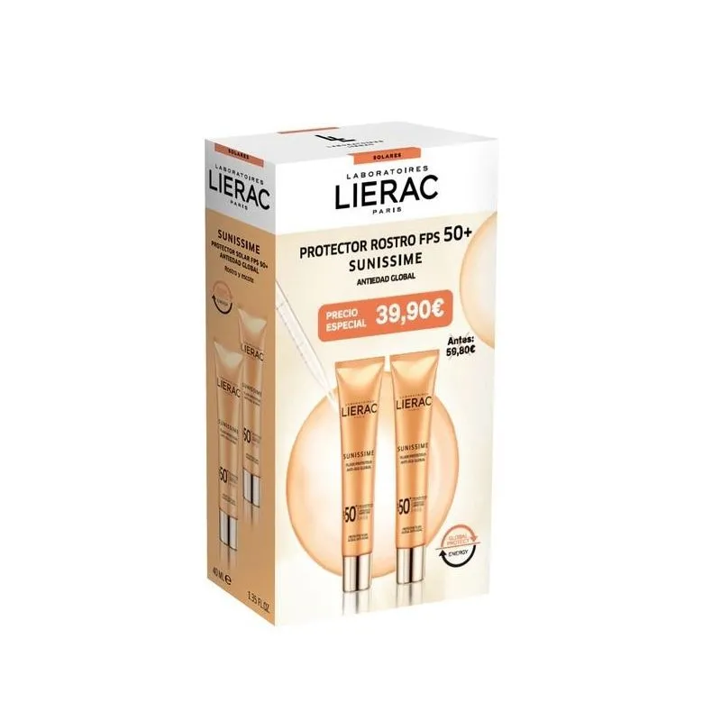 Lierac Sunssime Protector Facial Fluido SPF50 2X40ML