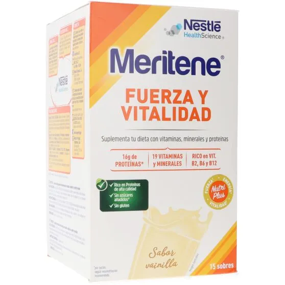 Meritene Batidos Fuerza y Vitalidad Vainilla 15 Sobres