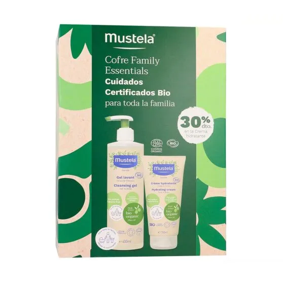 Mustela Cofre Family Essentials Gel Champú 400 ml + Crema Hidratante 150 ml