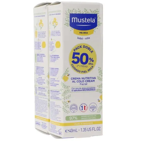 Mustela Crema Nutritiva Facial para el bebé Pack Ahorro