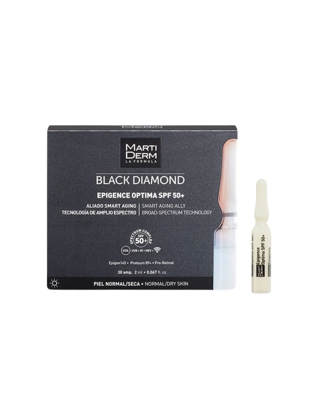 MARTIDERM Black Diamond Epigence Optima SPF50+ 30 Ampollas de 2 ml
