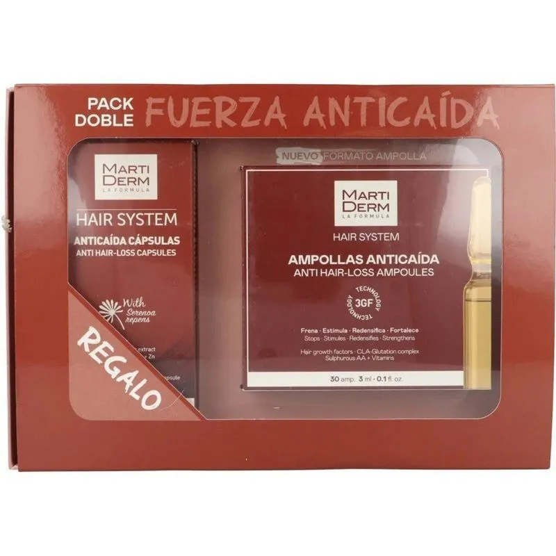 Martiderm Pack Anticaída 60 Cápsulas + 30 Ampollas