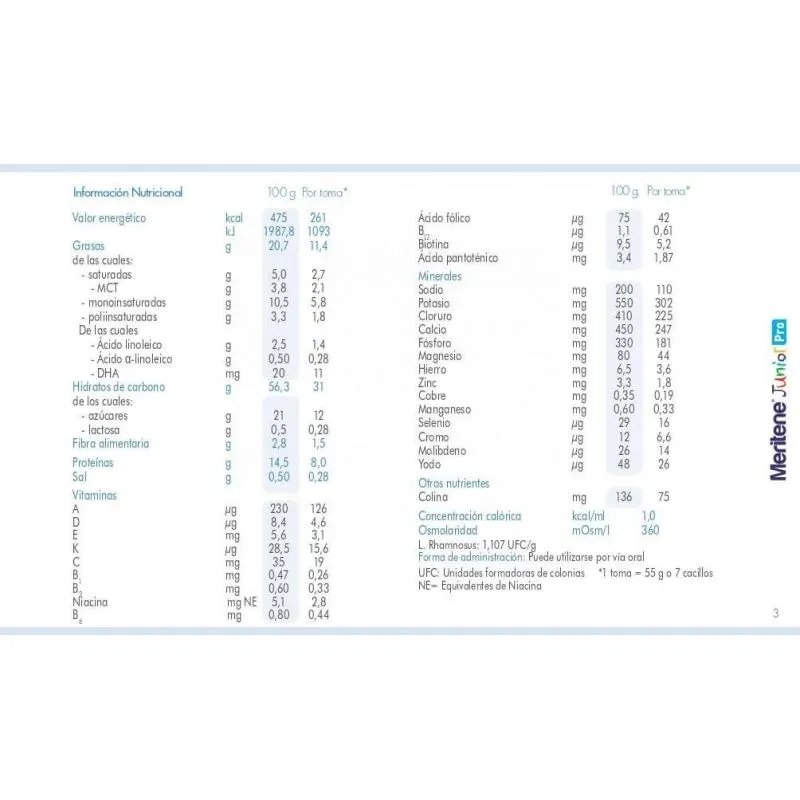 Meritene Junior Pro Bote 400gr