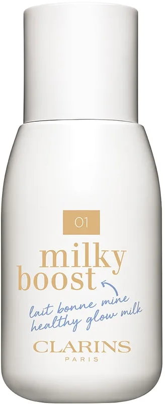 Clarins Milky Boost tanning lotion to unify skin tone color 01 Milky Cream 50 ml