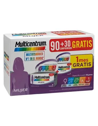 MULTICENTRUM MUJER 90 COMPRIMIDOS + 30 GRATIS PACK