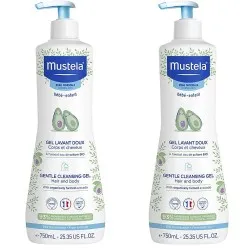 Mustela Gel de Baño Suave Cabello y Cuerpo 750ml +750ml Duplo Promoción