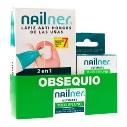 Nailner Lapiz Antihongos 5 ml + Nailner Ultimate Todo en Uno 10ml