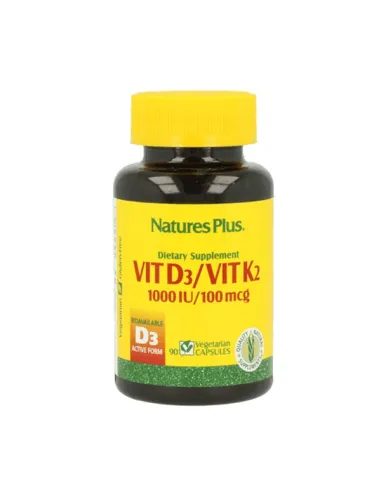NATURE'S PLUS VITAMINA D3/VITAMINA K2 90 CÁPSULAS
