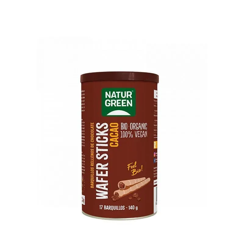 NaturGreen Wafer Sticks de Cacao Bio 140gr